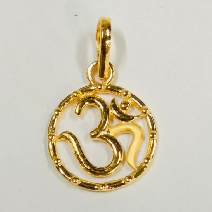 22 kt gold om pendants