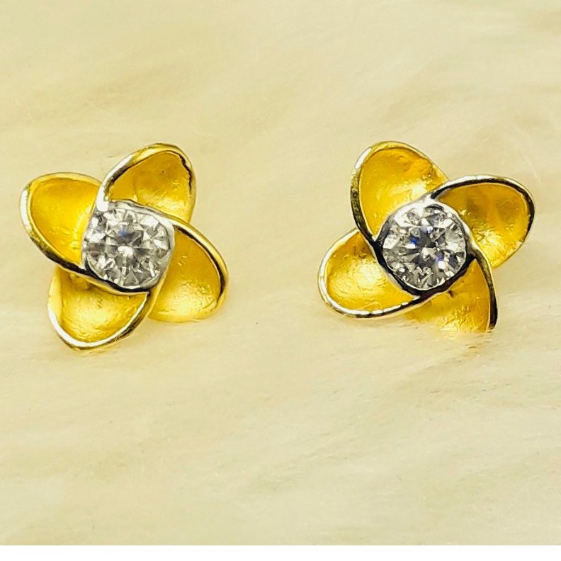 22 KT GOLD CZ  EARRINGS