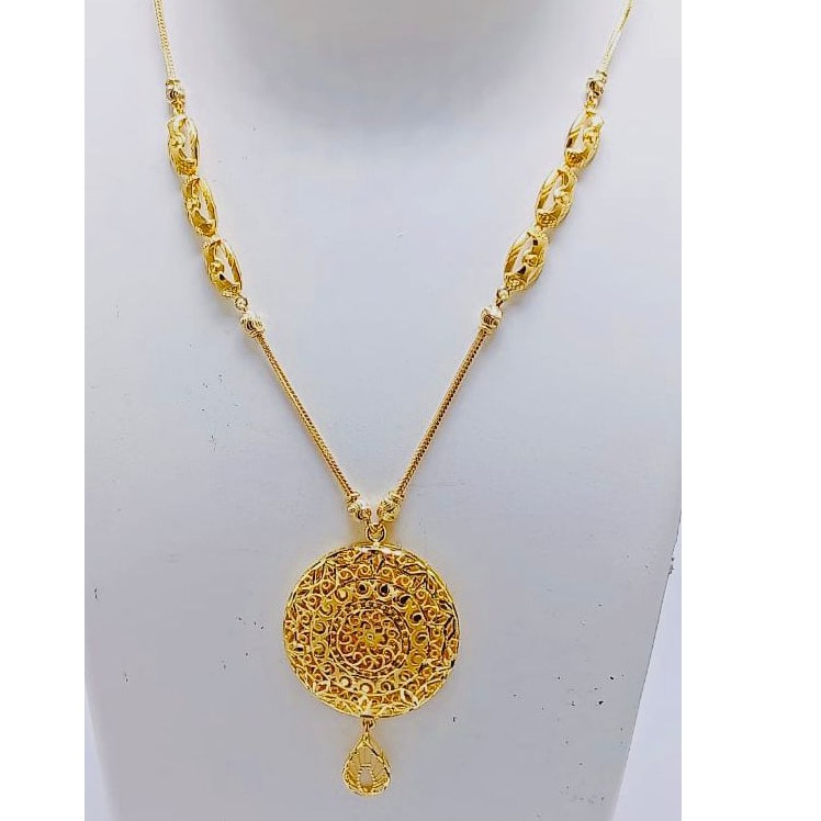 22 kt gold plain mala