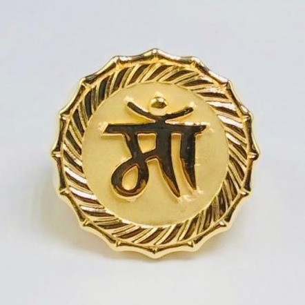 22 kt gold gents bahubali maa rings