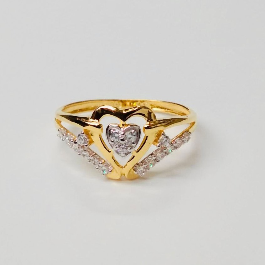 916 kt gold ladies heart shape rings