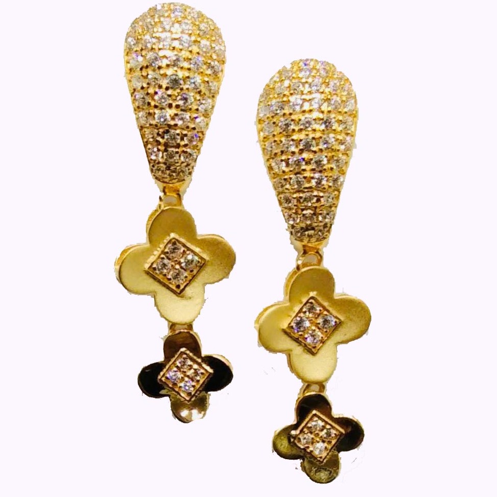 916 gold Double Floral Pattern Tops For women