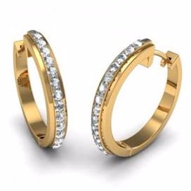 916 Rose Gold Plain Circular CZ Tops for women