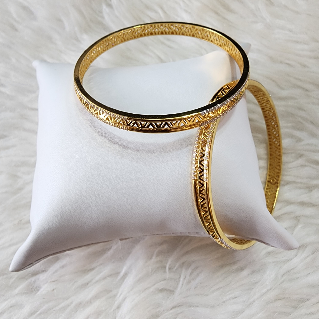 18k Gold Fancy Unique Bangles