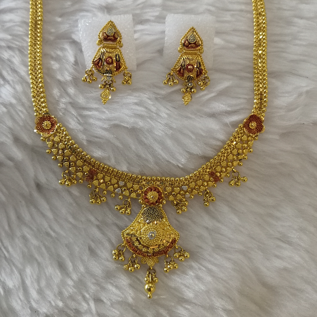 916 gold kalkati short set