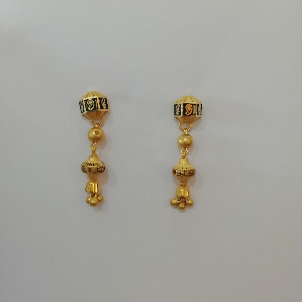 916 gold fancy oxidized butty latkan