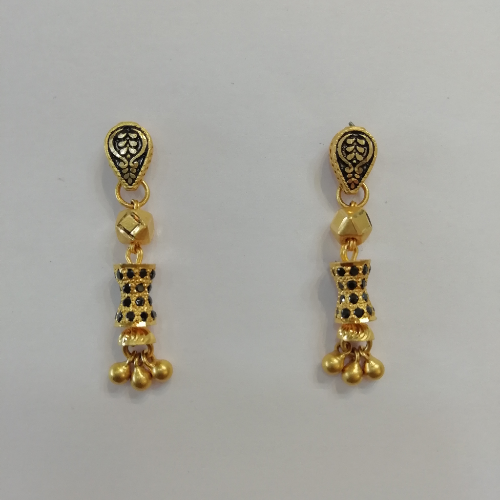 916 gold light weight oxidized butty latkan
