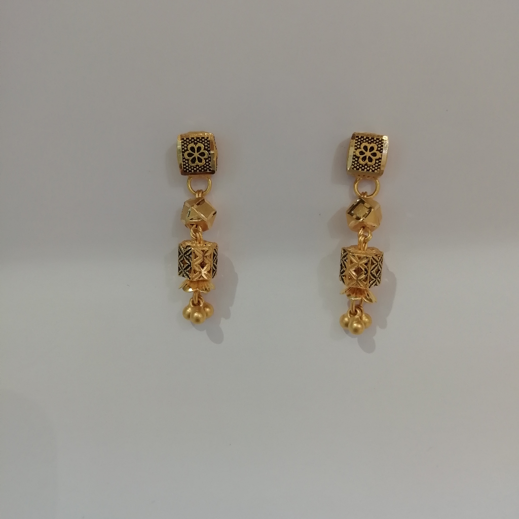 22k gold fancy oxidized butty latkan