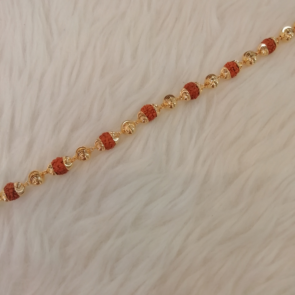 916 gold fancy rudraksh gents loose bracelet