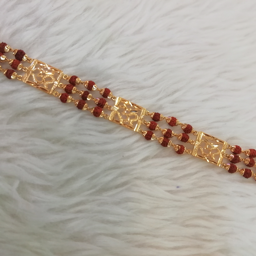 916 gold fancy rudraksh gents loose bracelet
