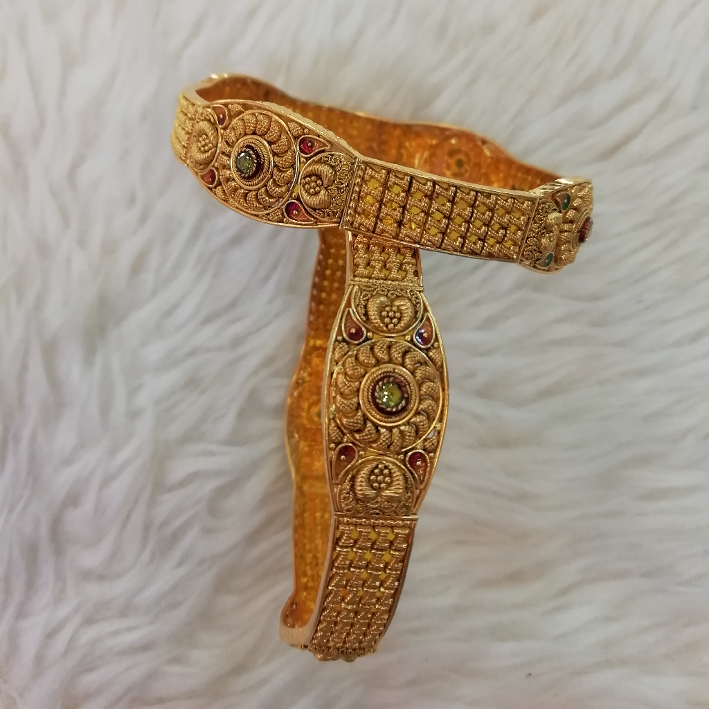 916 gold fancy antique kalkati Bangles