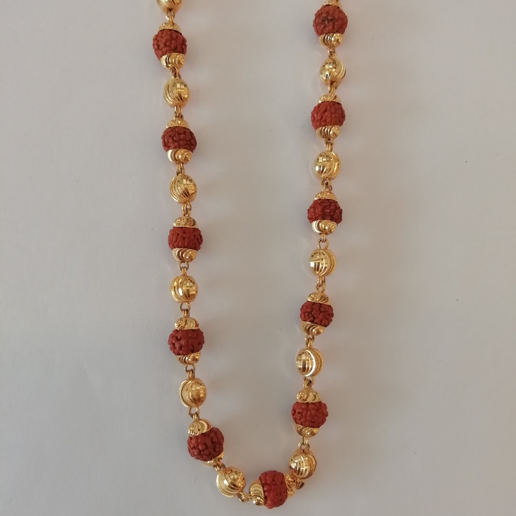 916 gold one by one rudraksh kanthi mala