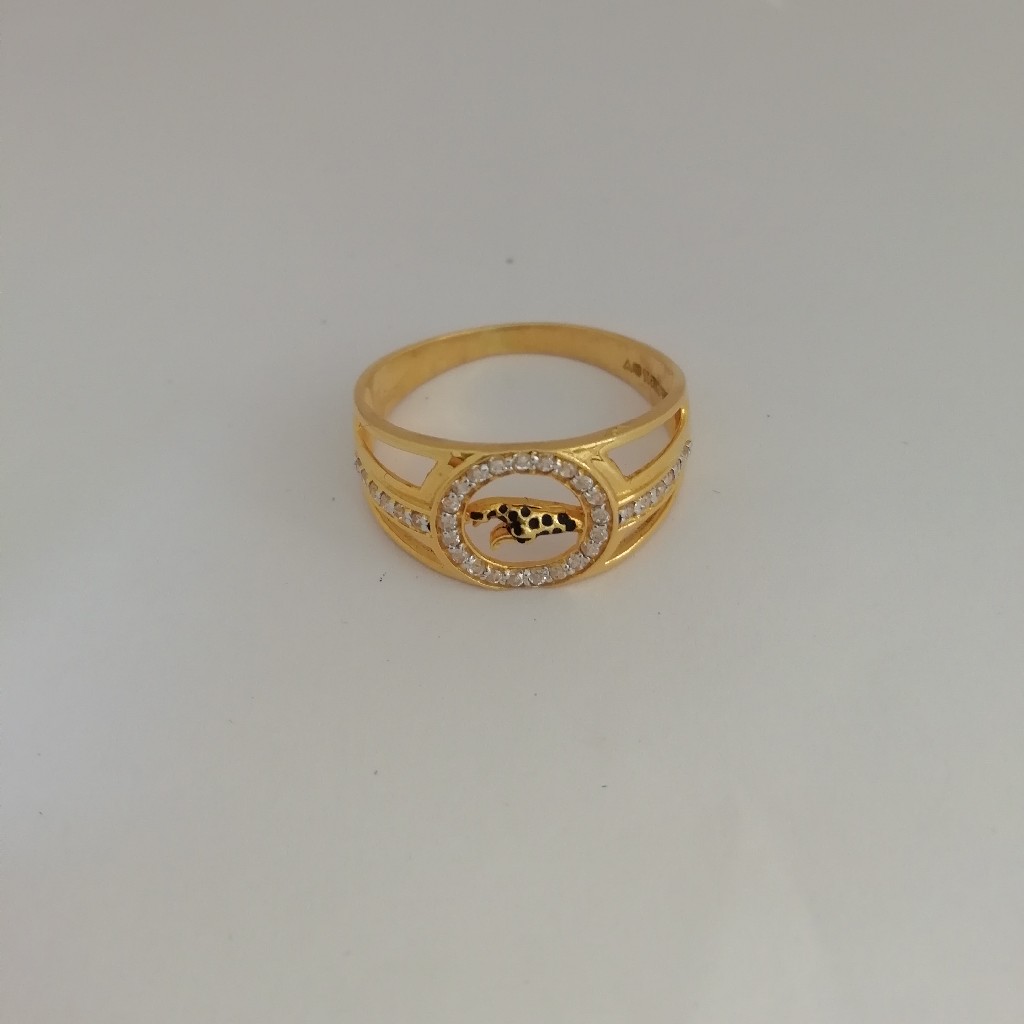916 gold jaguar design Gents ring