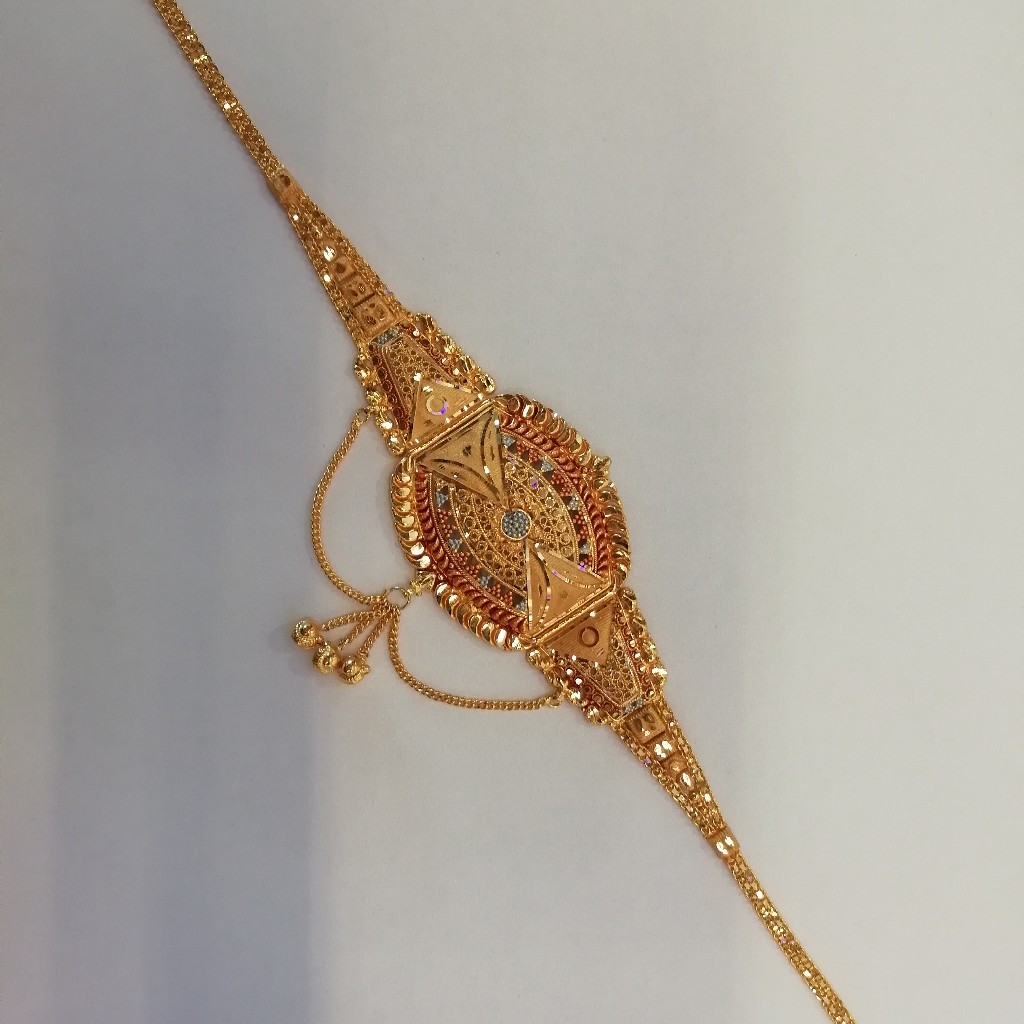 916 gold tikki work locket