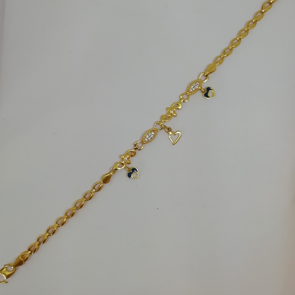 916 gold fancy heart shape loose ladies bracelet