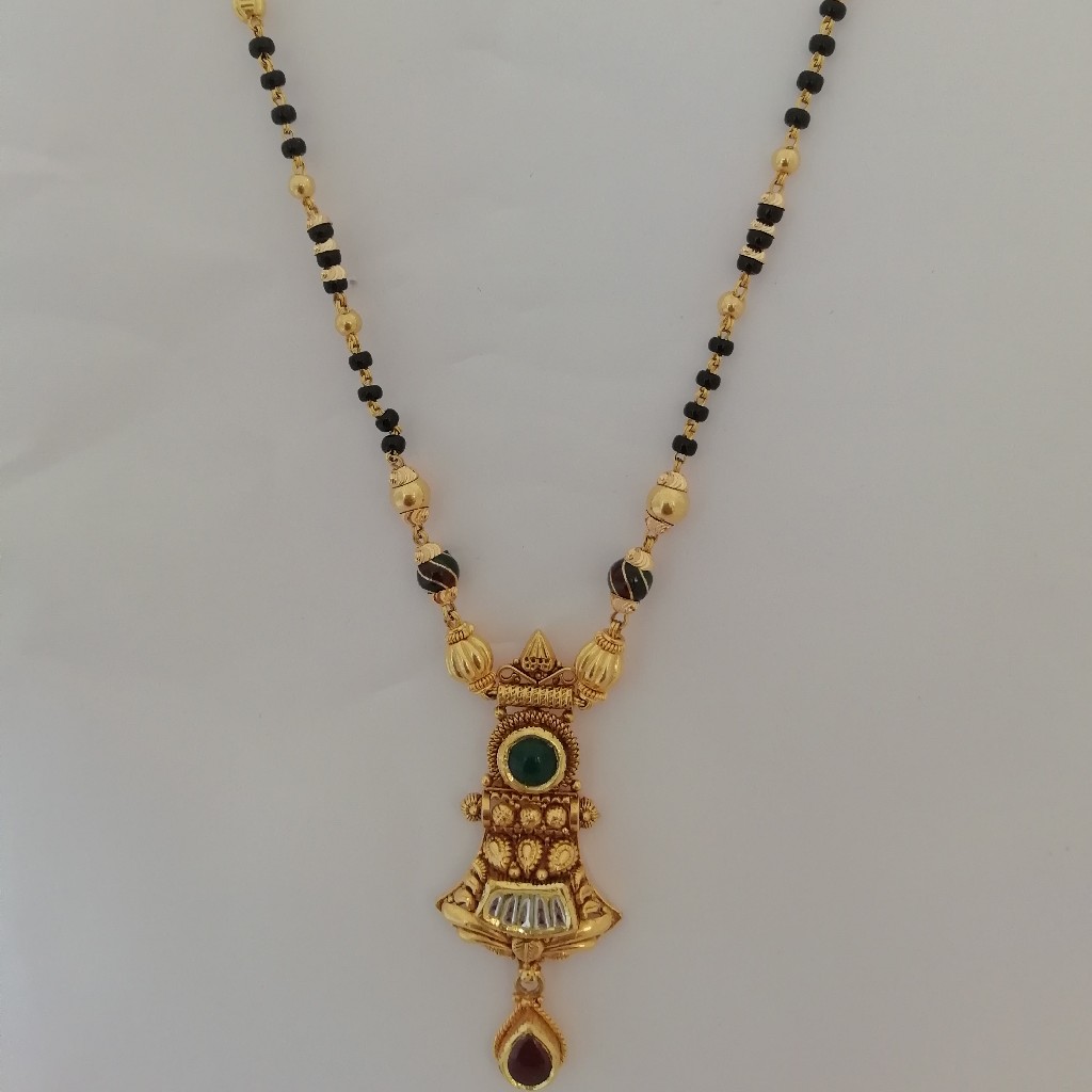 916 gold fancy green stone jadtar dokiyu