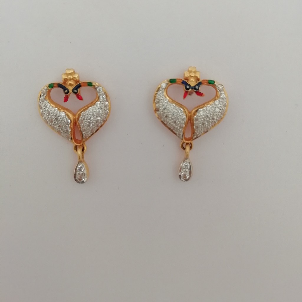 916 gold fancy peacocks collection earrings
