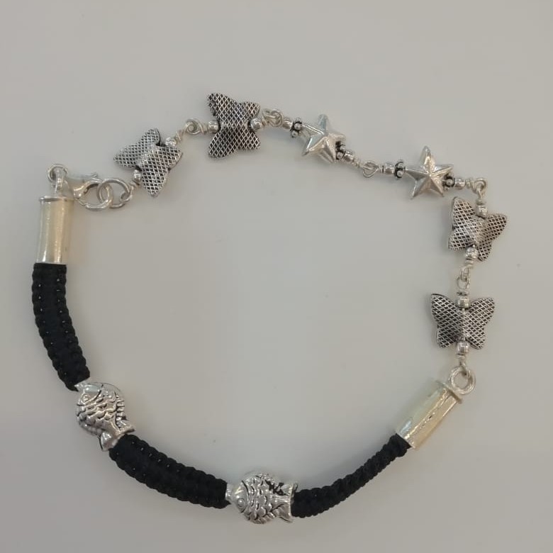 Sterling silver handcrafted butterfly with fish design