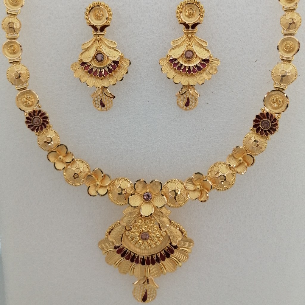 916 gold yellow antique short set