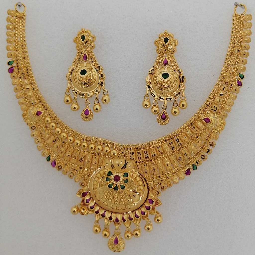 916 gold yellow antique short set