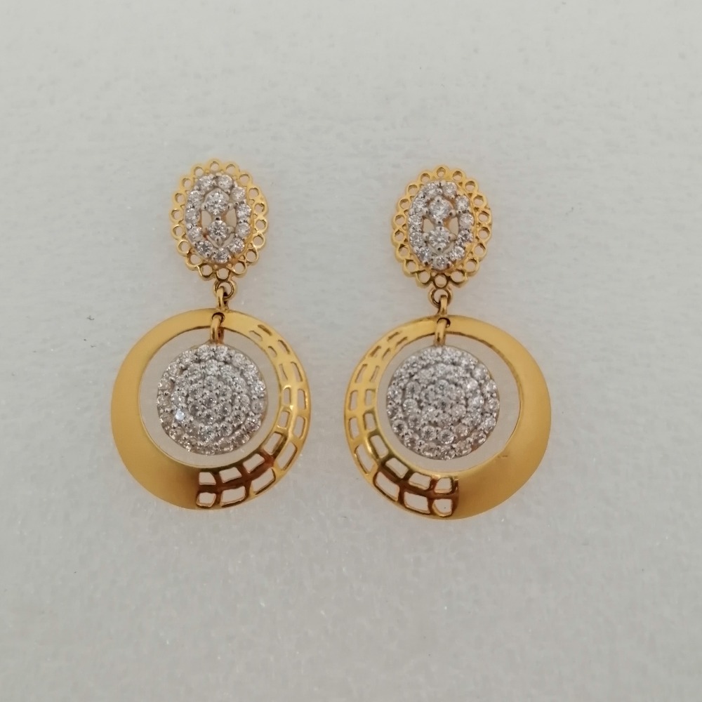 916 Gold Round Shape Earrings VG-E12