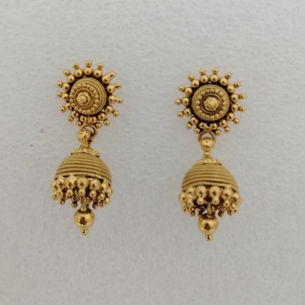 22KT Gold Antique Jummar Earrings VG-E02