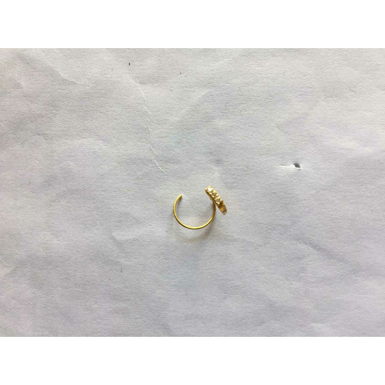 18K Gold Handmade Plain Nosepin