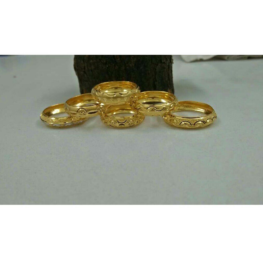 18KT Plain Gold Rhodium Touch CNC Ladies Ring