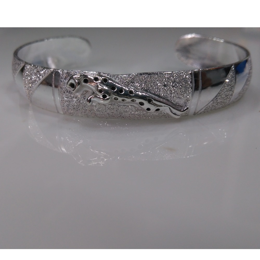 White Jaguar symbol fancy silver kada
