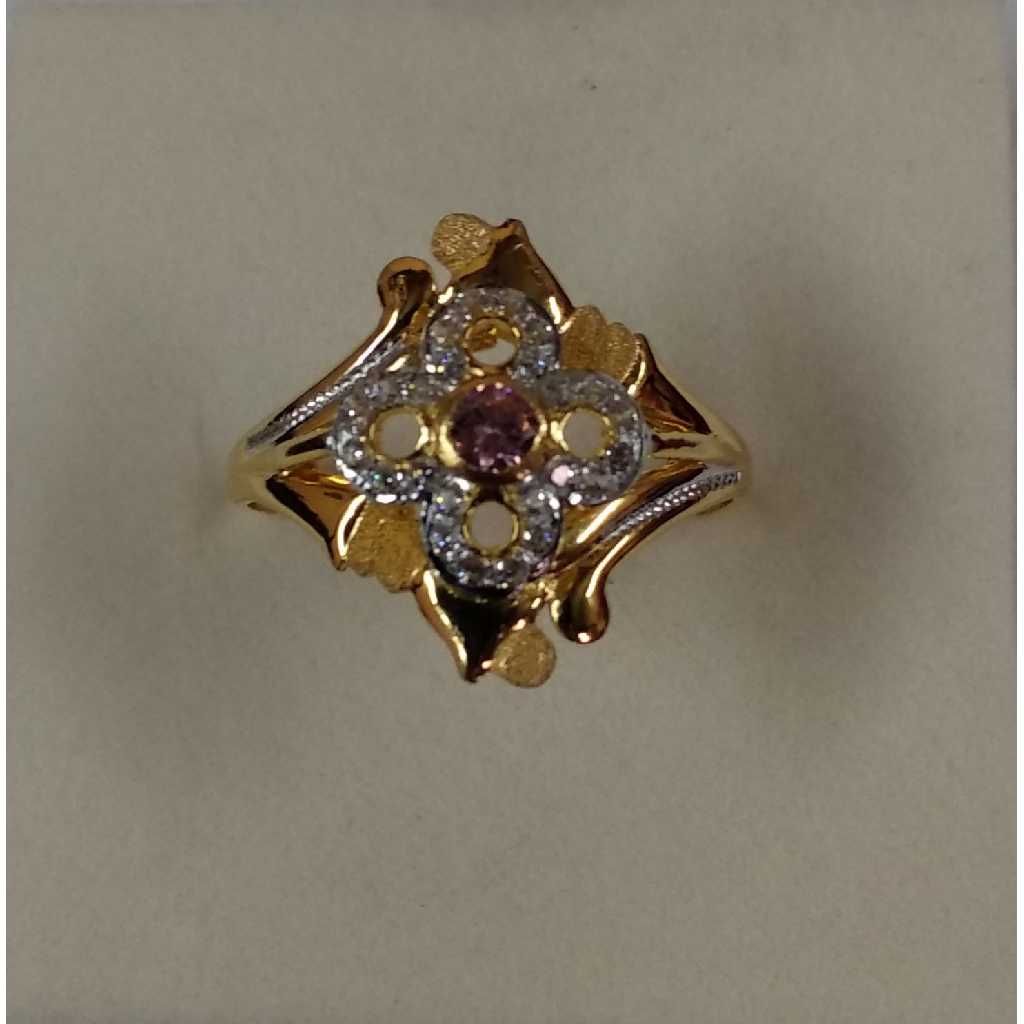 916 Gold Italian Color Stone Modern Ring