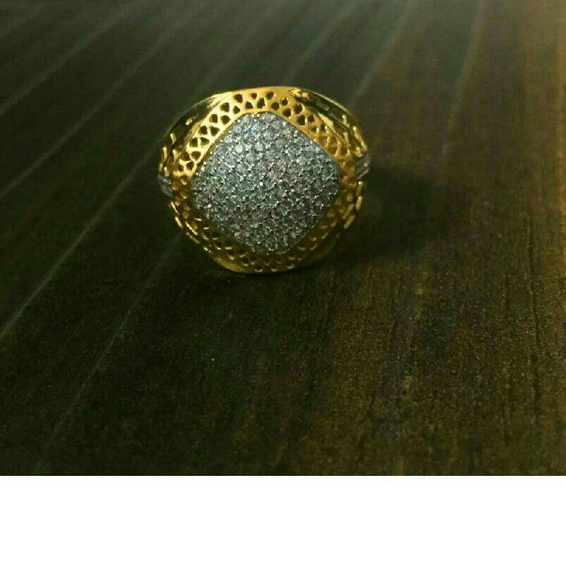 916 Gold Gents Diamond Attractive Modern Ring