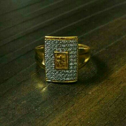 22K / 916 Gold Gents Yellow CZ Ring