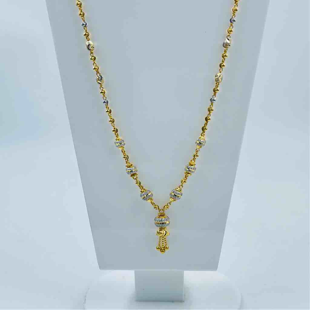 22k  Gold Vertical Design Necklace