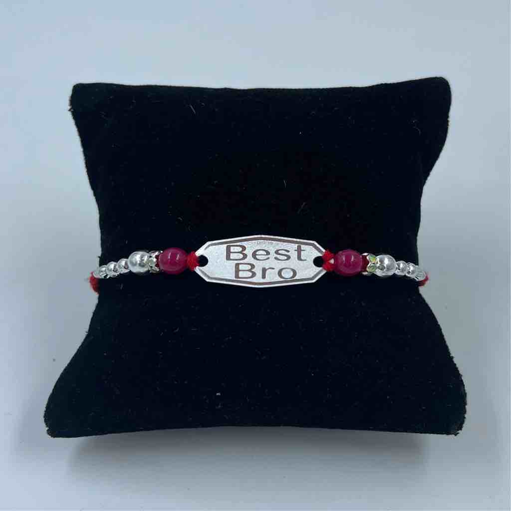 999 Silver Best Bro Design Pendant Rakhi