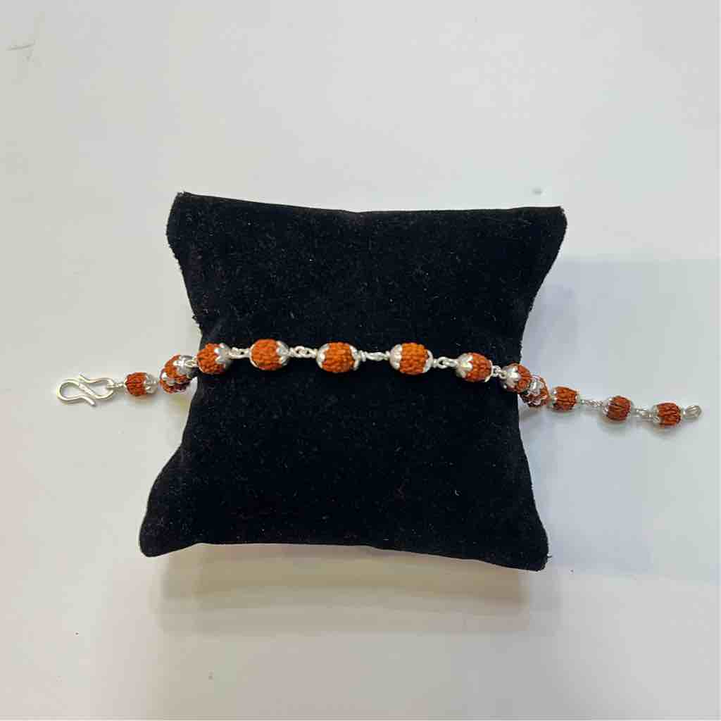 925 silver fancy rudraksh rakhi