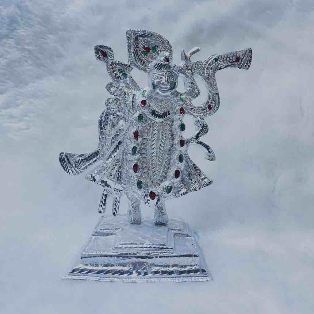 Silver plated shrinathji idols