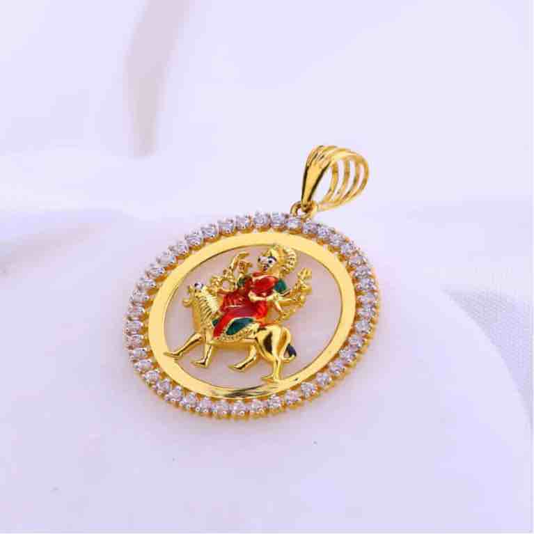 22k gants diamonds ambaji pendant
