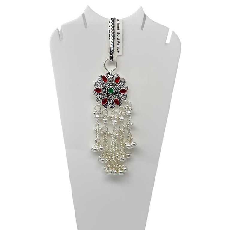 Silver Fancy Oxidised Gugru Judda (waist Keychain)