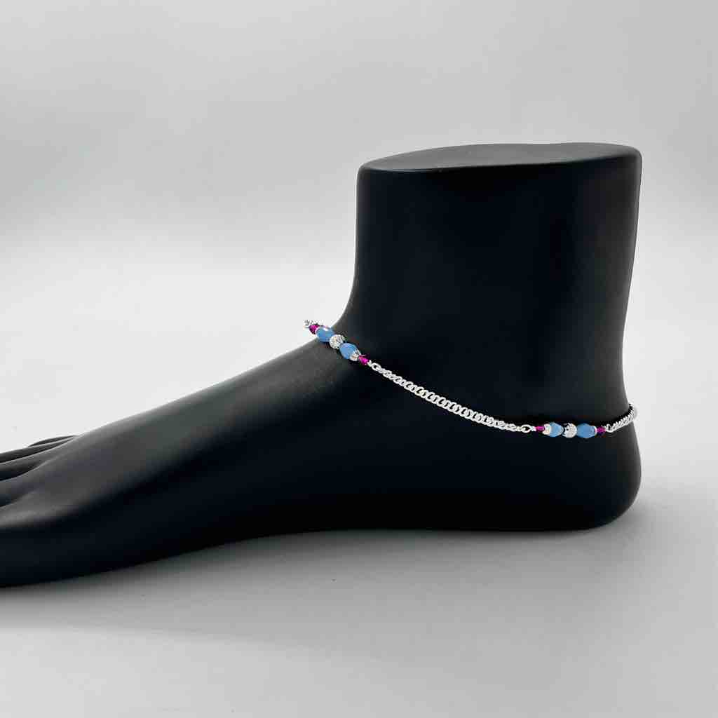 Silver Fancy Full Light Weight And Simple Design Bombey Payal