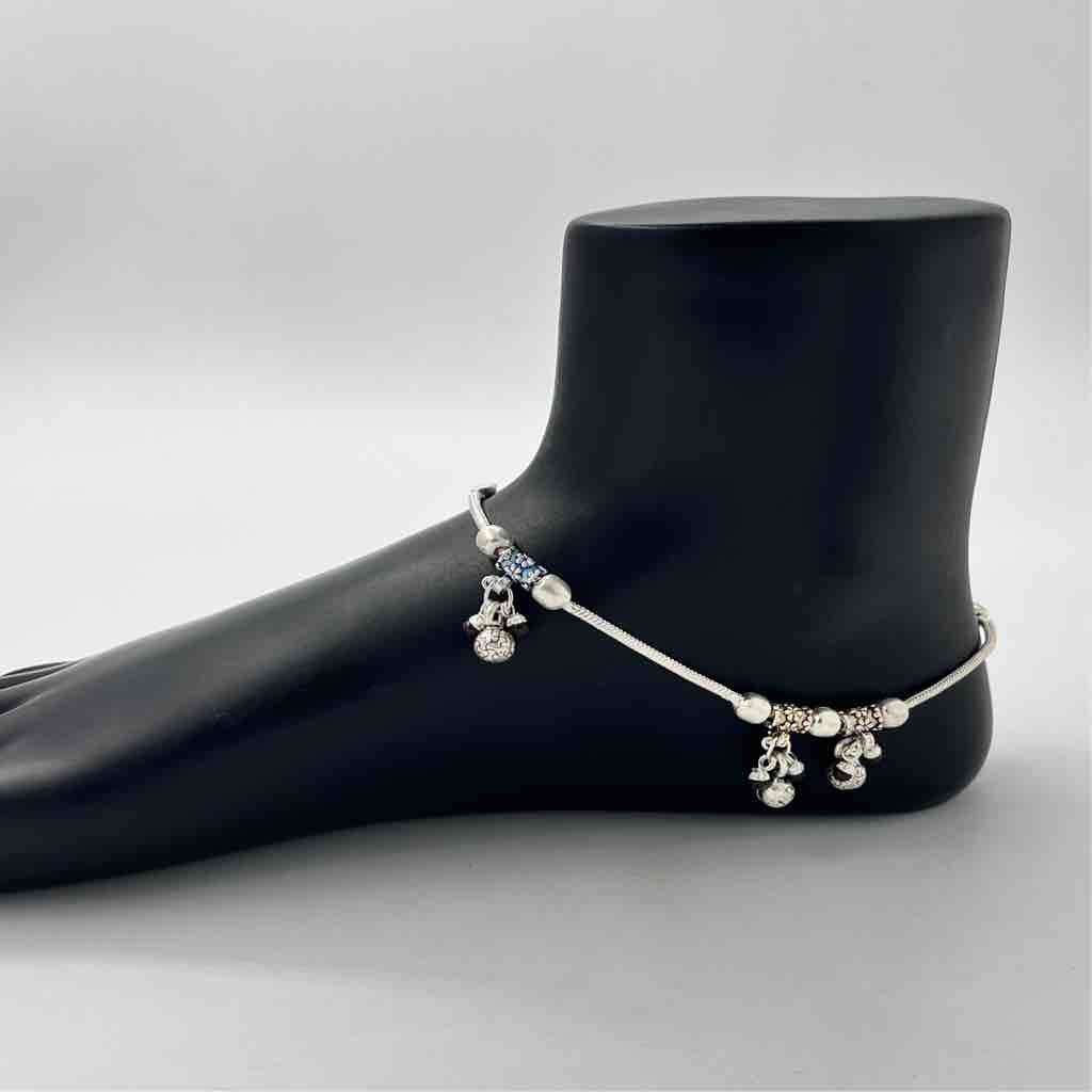 Silver Fancy Payal Bombey Design