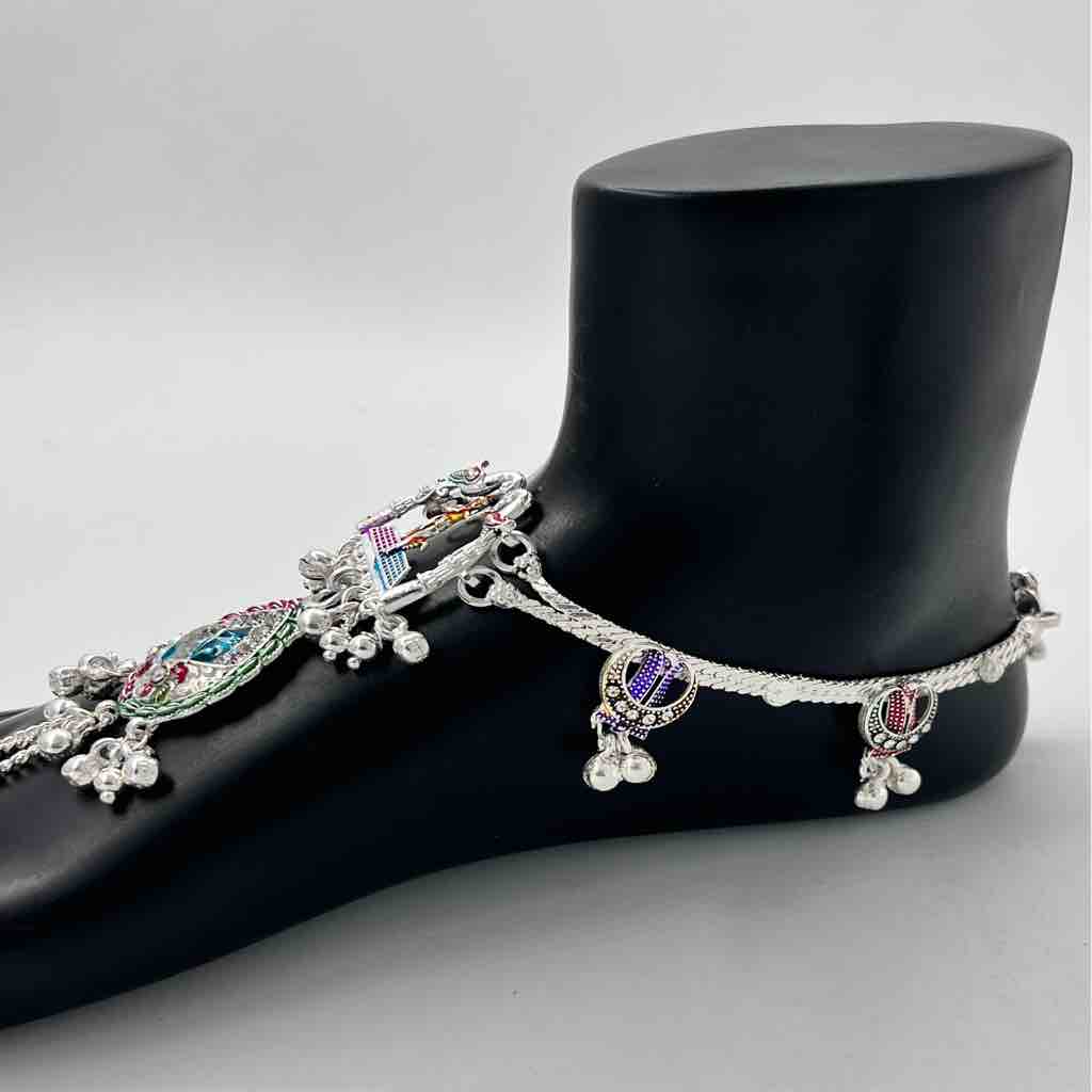 Silver Fancy Heavy weight Punja Payal