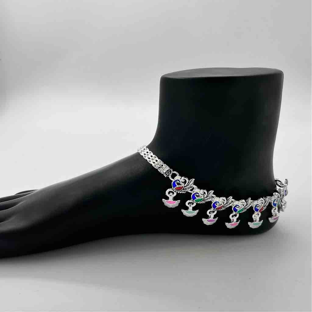 Silver fancy bombey classical design payal