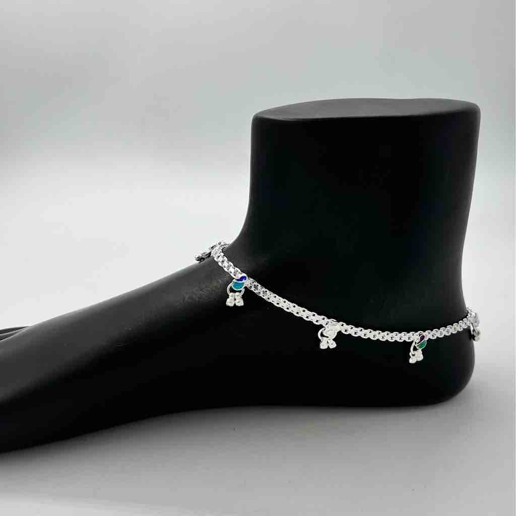 Silver Aagra Fancy Light Weight Design Payal