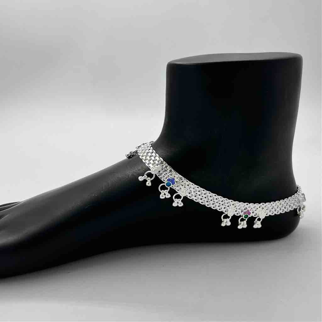 Silver Fancy Aagra Design Payal
