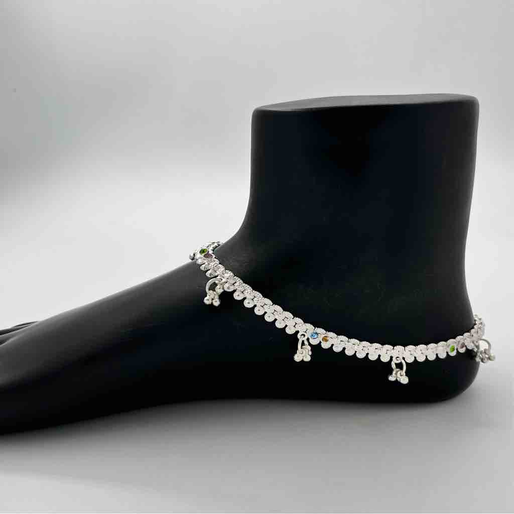 Silver Kismat Fancy Light Weight Dal Design Payal