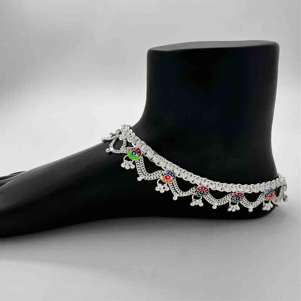 Silver Kismat Fancy Jull Design Payal