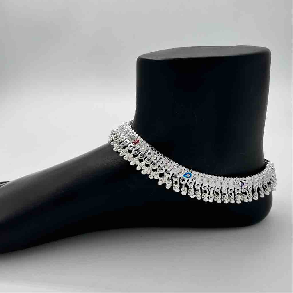 Silver Kismat Fancy Shalang Gugri Design Payal