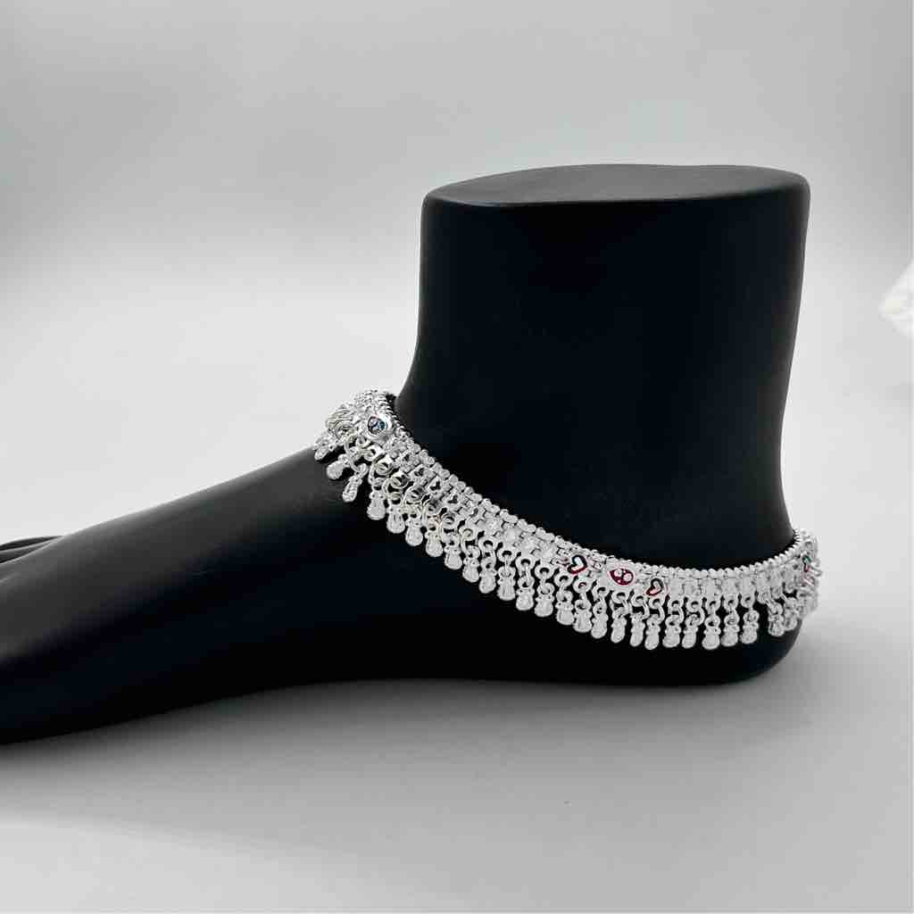 Silver Kismat Fancy Medium Weight Design Payal