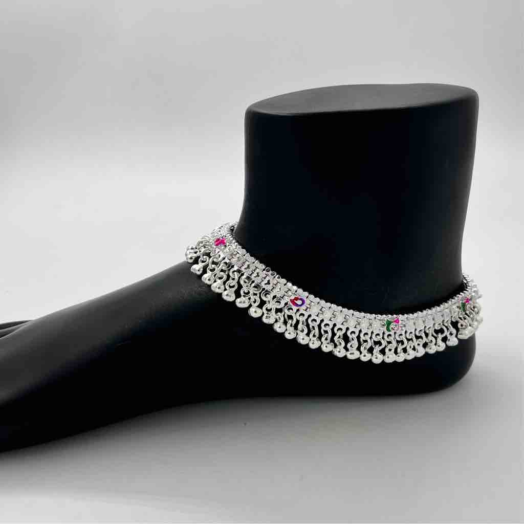 Silver Kismat Fancy Shalang Gugri Design Payal