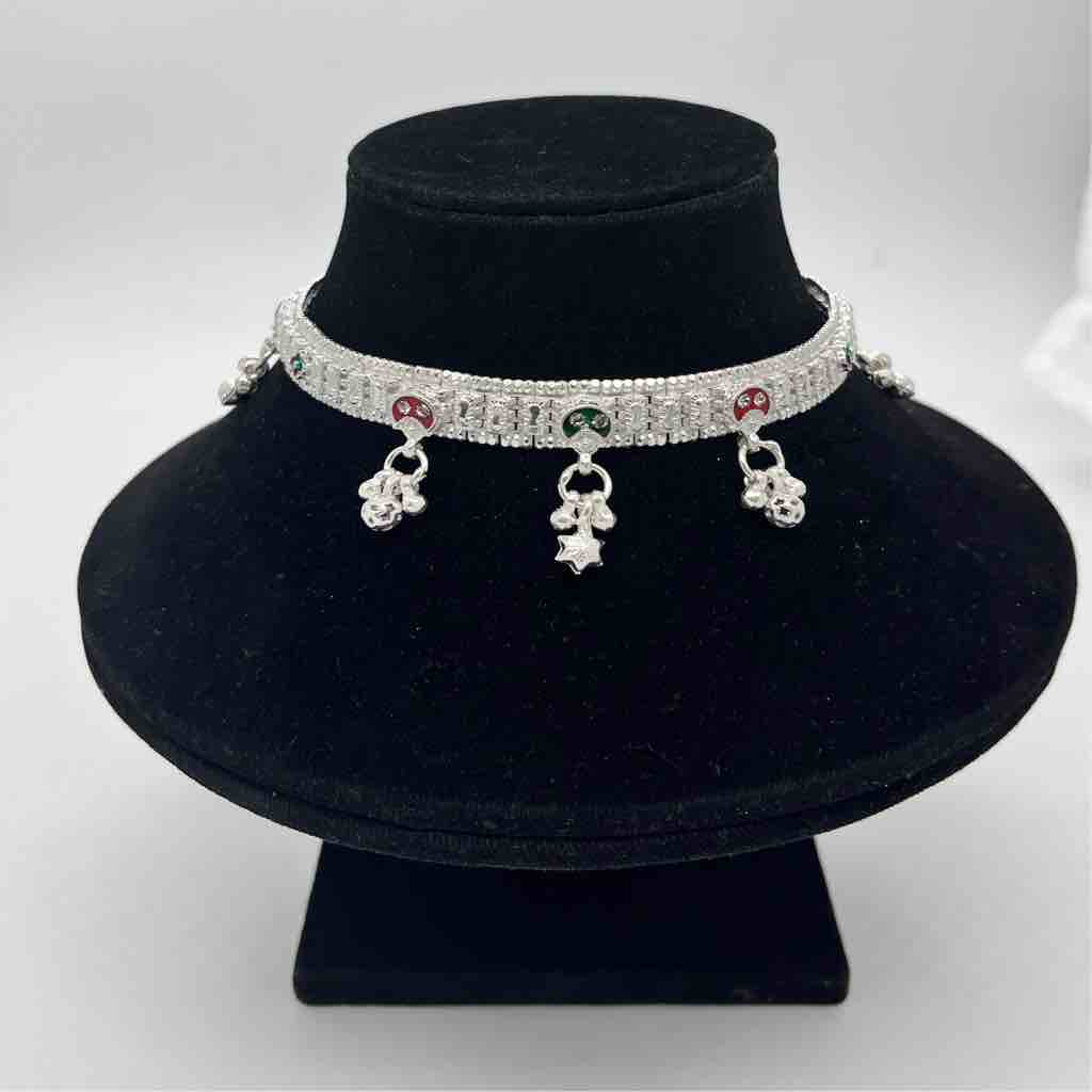 Silver Kismat Fancy Simple Gugri Design Payal